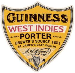 Guinness West Indies Porter etiket